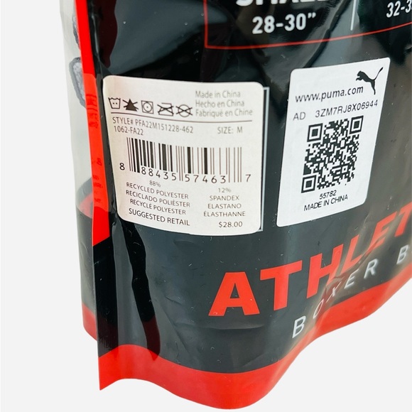 Puma Men's 3-Pack Athletic Fit Boxer Briefs-Performance Stretch Tag Free Size M - Picture 6 of 6